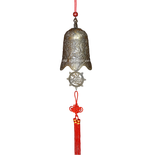 Große chinesische Glocke L70cm mit Drachen in Antik-Look 4172
